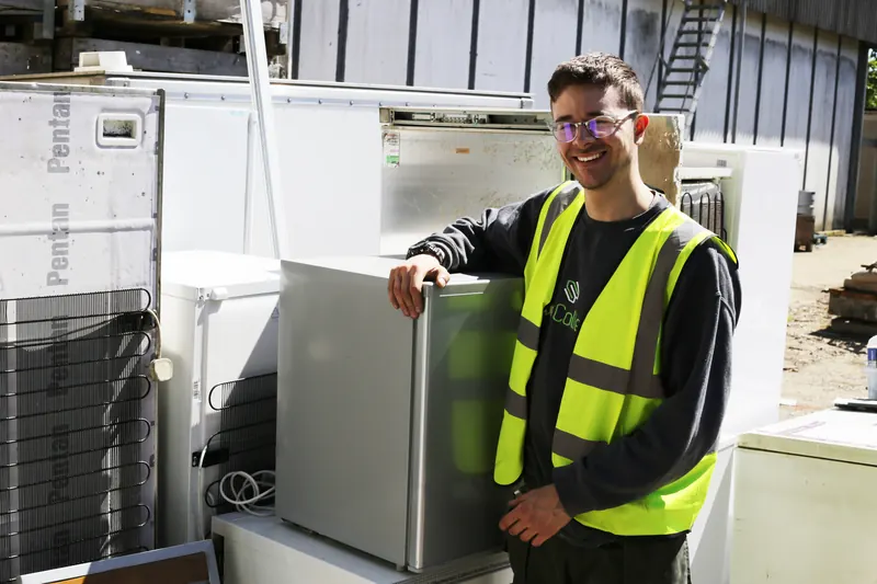 Fridge freezers collected for recycling