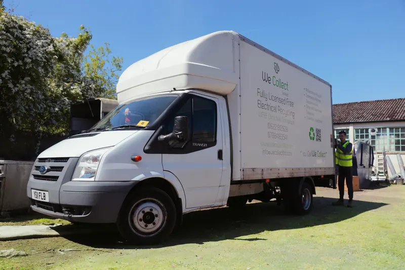 We Collect Luton van with a member of the team